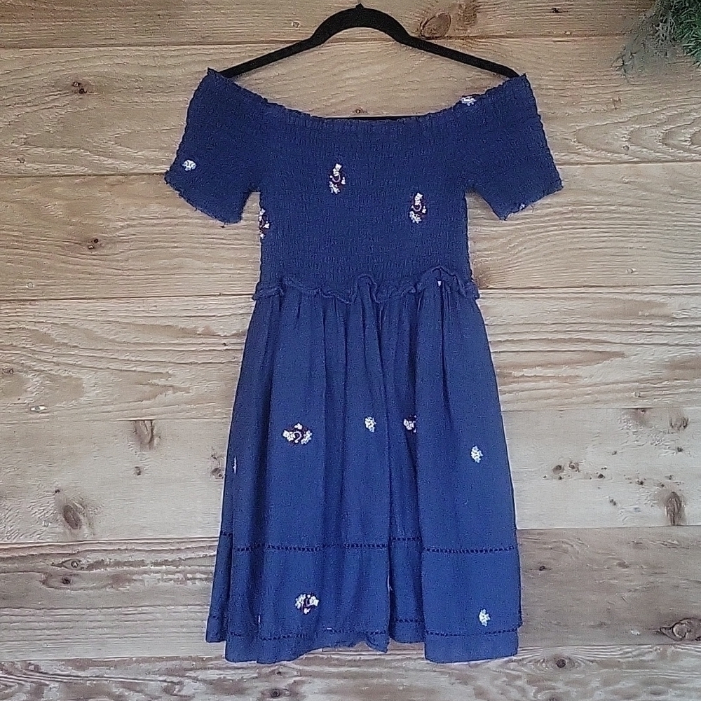 Free People Daisies Embroidered Dress XSmall